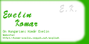 evelin komar business card